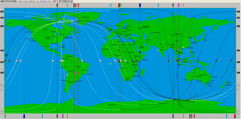 The Astromap of July 2020 Lunar Eclipse, it shows where will have Planet on the Angles in the Lunar Eclipse Chart and these area are usually going to experience strong impact of Eclipse.